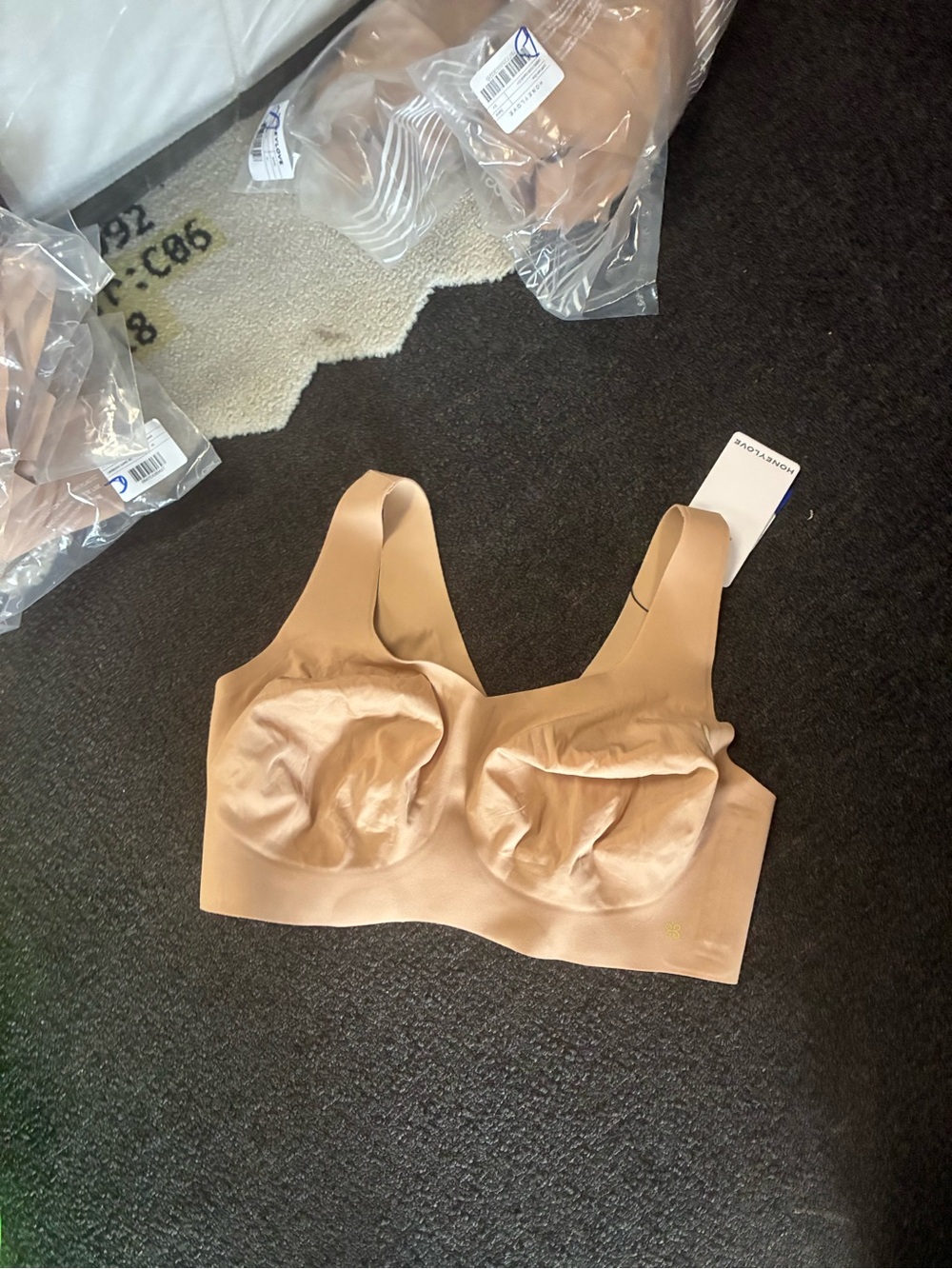 Women’s Honeylove SoftForm LiftWear V Neck Bra SZ S++ New NWT